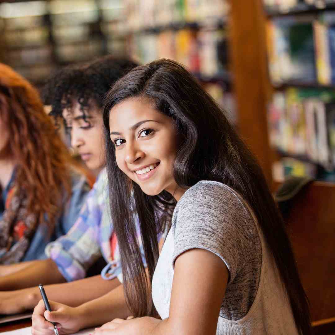 Confident Teenager Studying